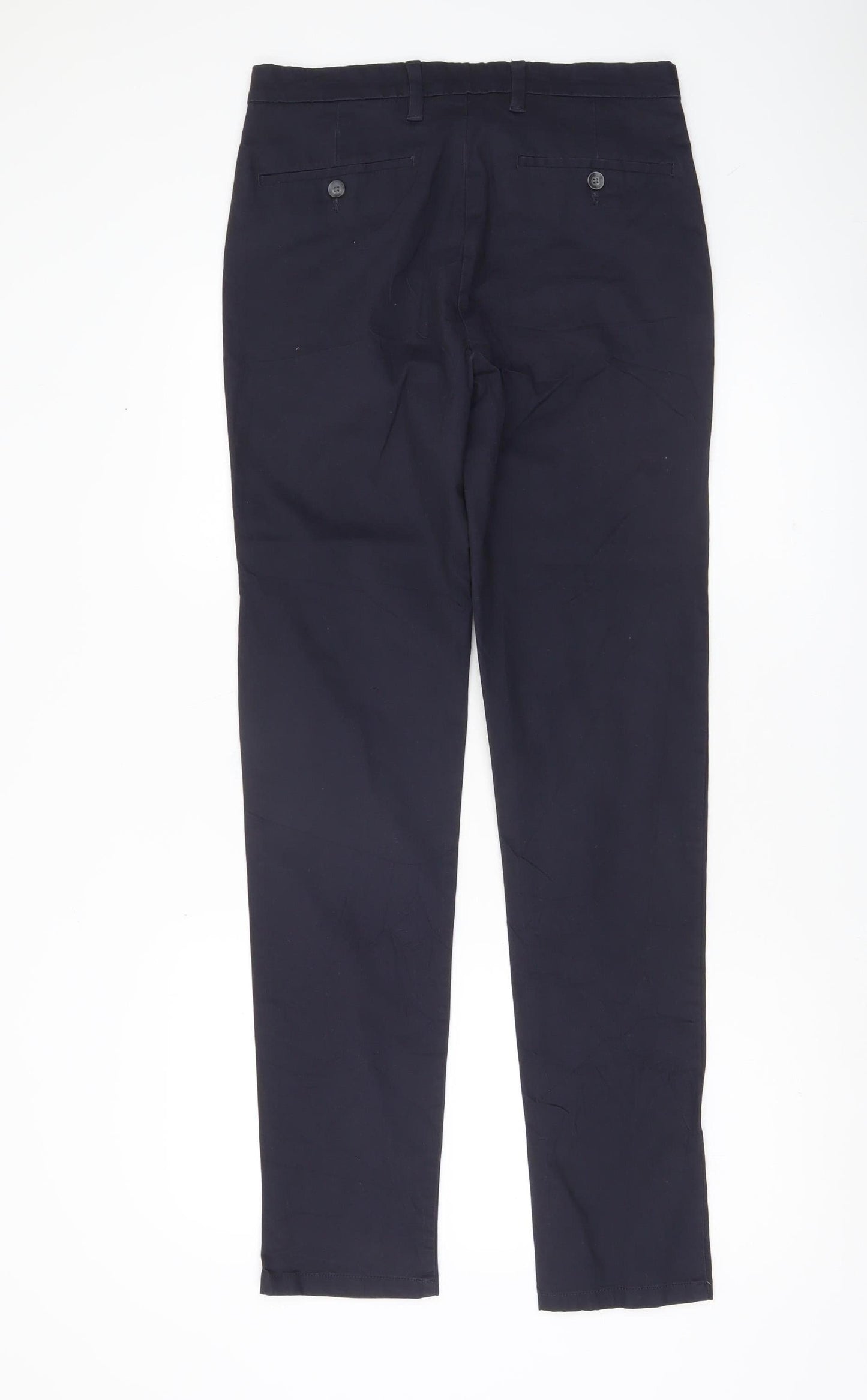 Marks and Spencer Men’s Blue Skinny Chino Trousers 30W 33L