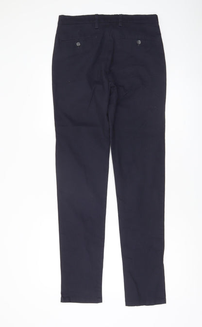 Marks and Spencer Men’s Blue Skinny Chino Trousers 30W 33L