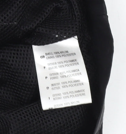 Reebok Boys Black 14Y Nylon Windbreaker Jacket with Hood