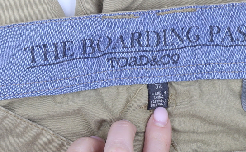 Toad&Co Men’s Beige Chino Trousers Size 32 Regular Fit