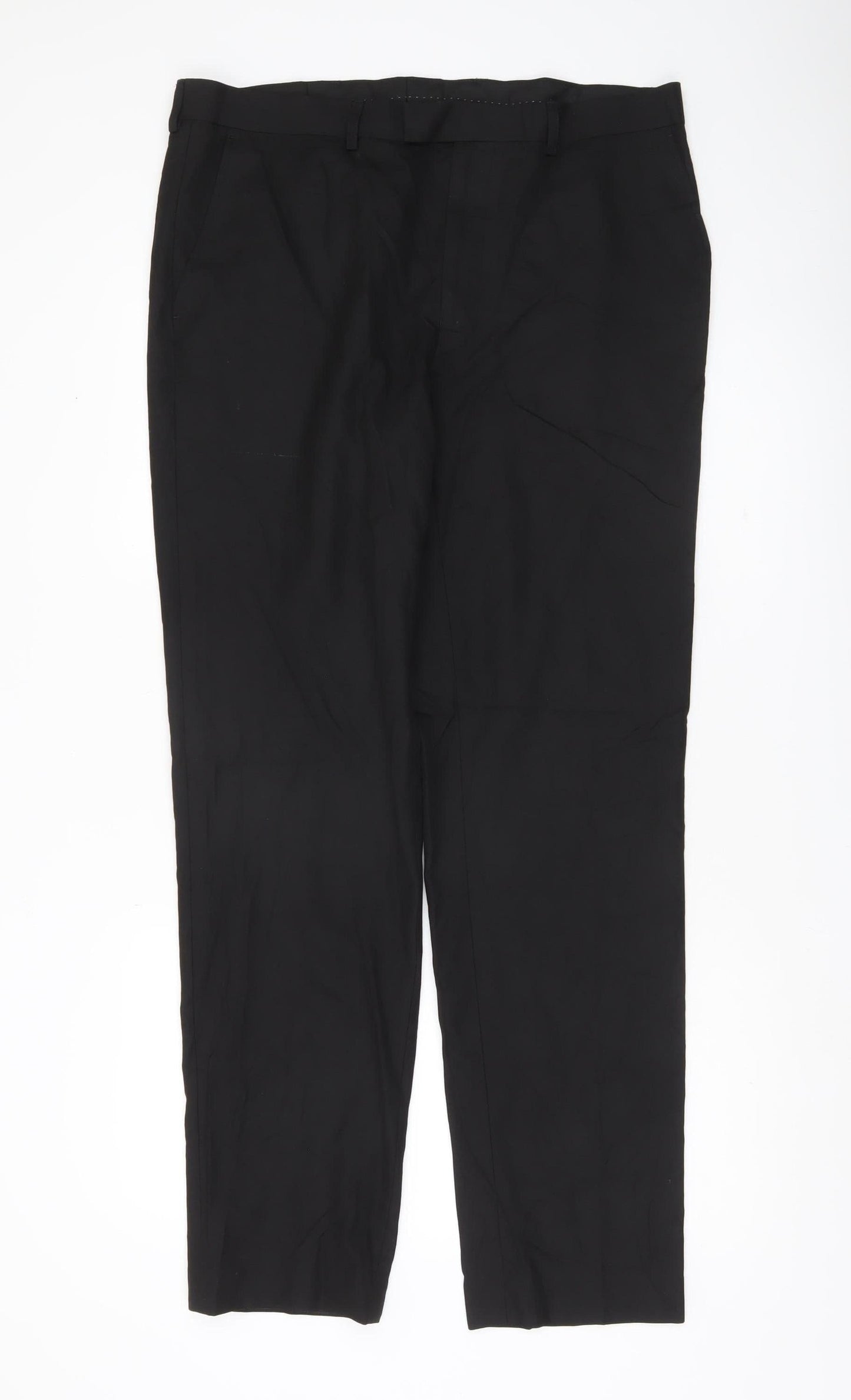 Marks and Spencer Men’s Black Slim Fit Dress Pants 36W 33L