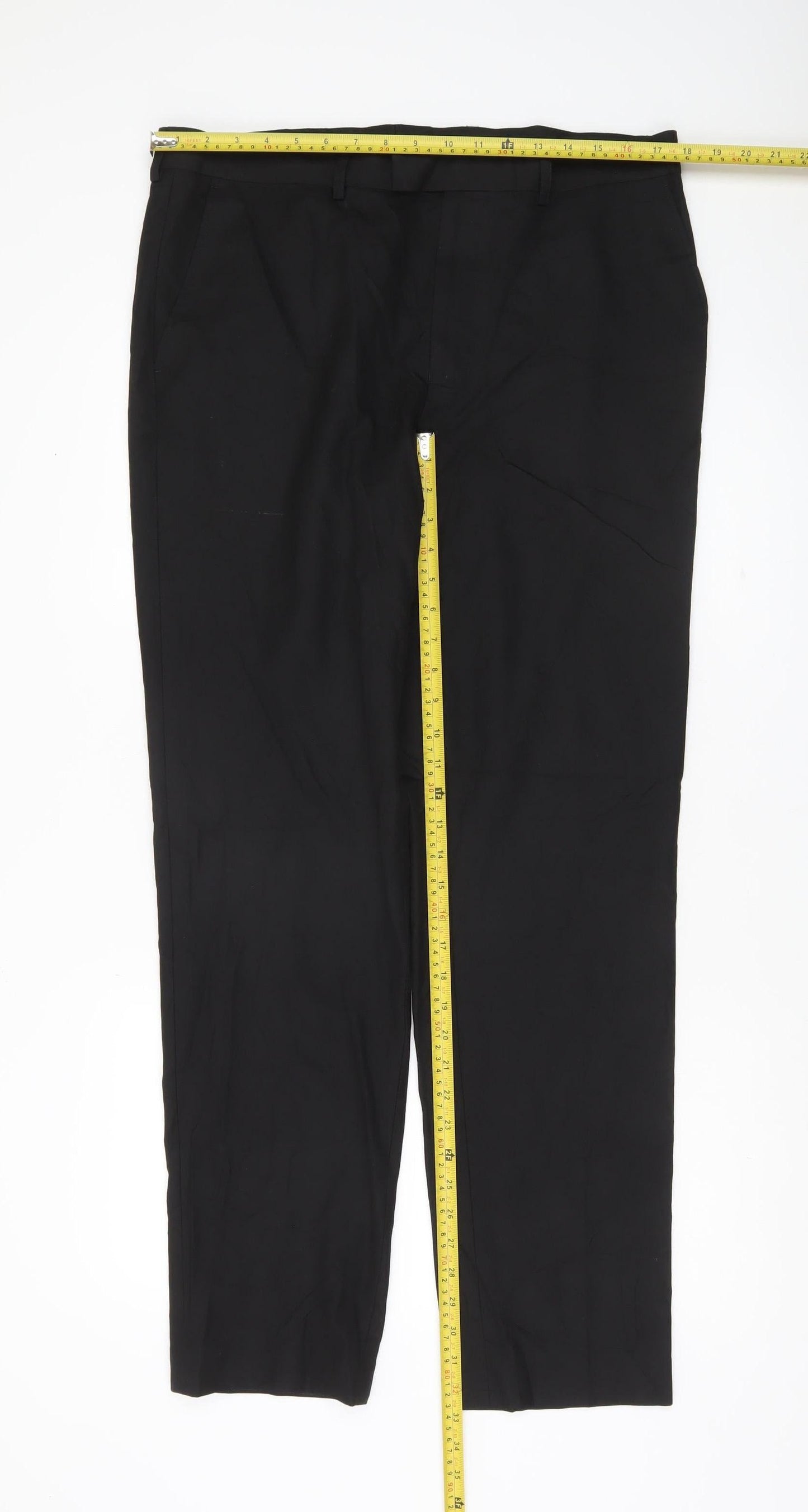 Marks and Spencer Men’s Black Slim Fit Dress Pants 36W 33L