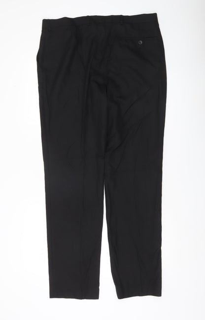 Marks and Spencer Men’s Black Slim Fit Dress Pants 36W 33L