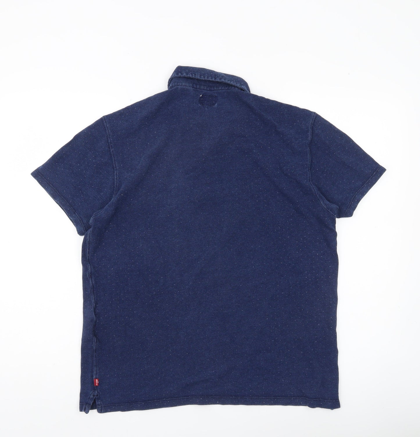 Levi's Men's Blue Cotton Polo Shirt Size L Short Sleeve Casual