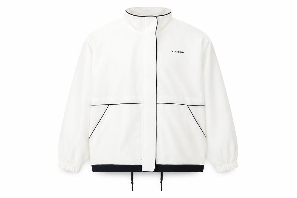 Mens UK Size M Diadora White Windbreaker Coat