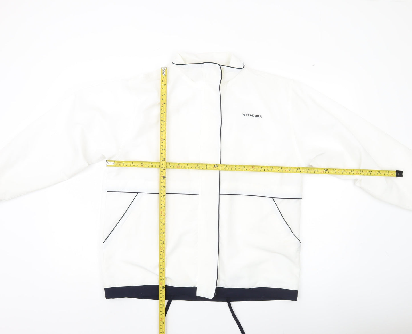 Mens UK Size M Diadora White Windbreaker Coat