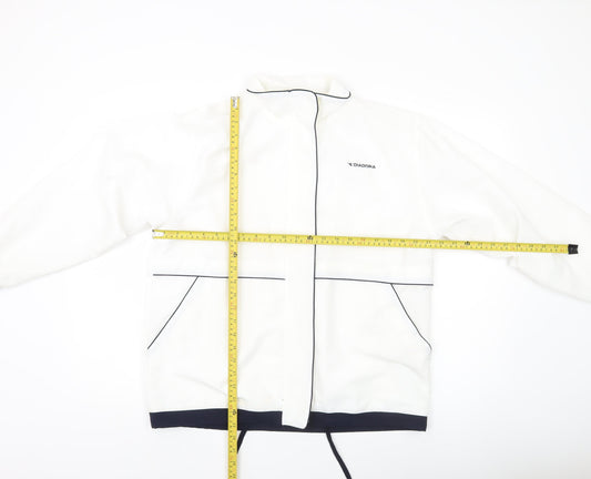 Mens UK Size M Diadora White Windbreaker Coat