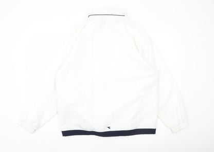 Mens UK Size M Diadora White Windbreaker Coat