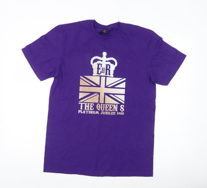 Mens UK Size M Gildan Purple  T-Shirt