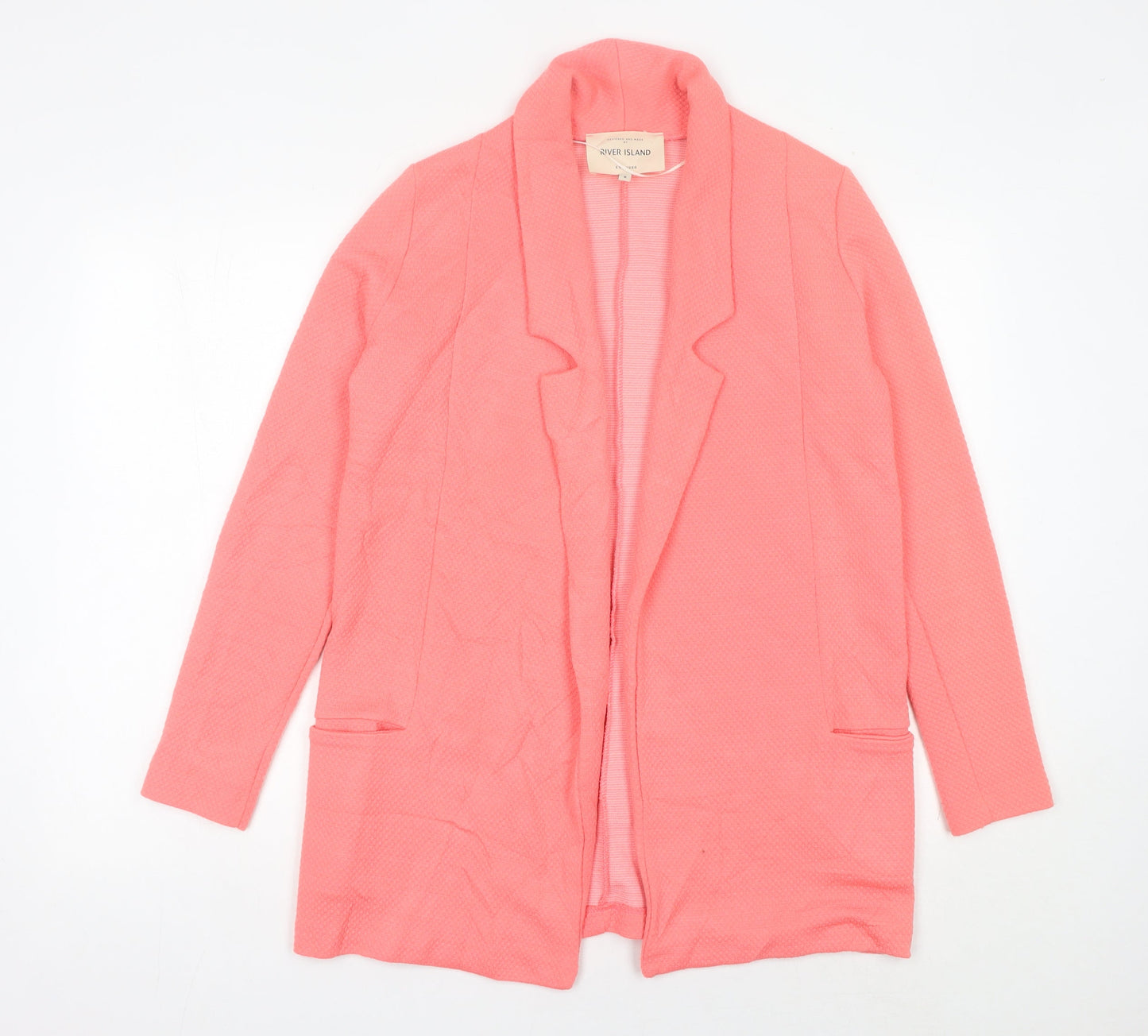 River Island Women’s Pink Shawl Collar Blazer Size 8