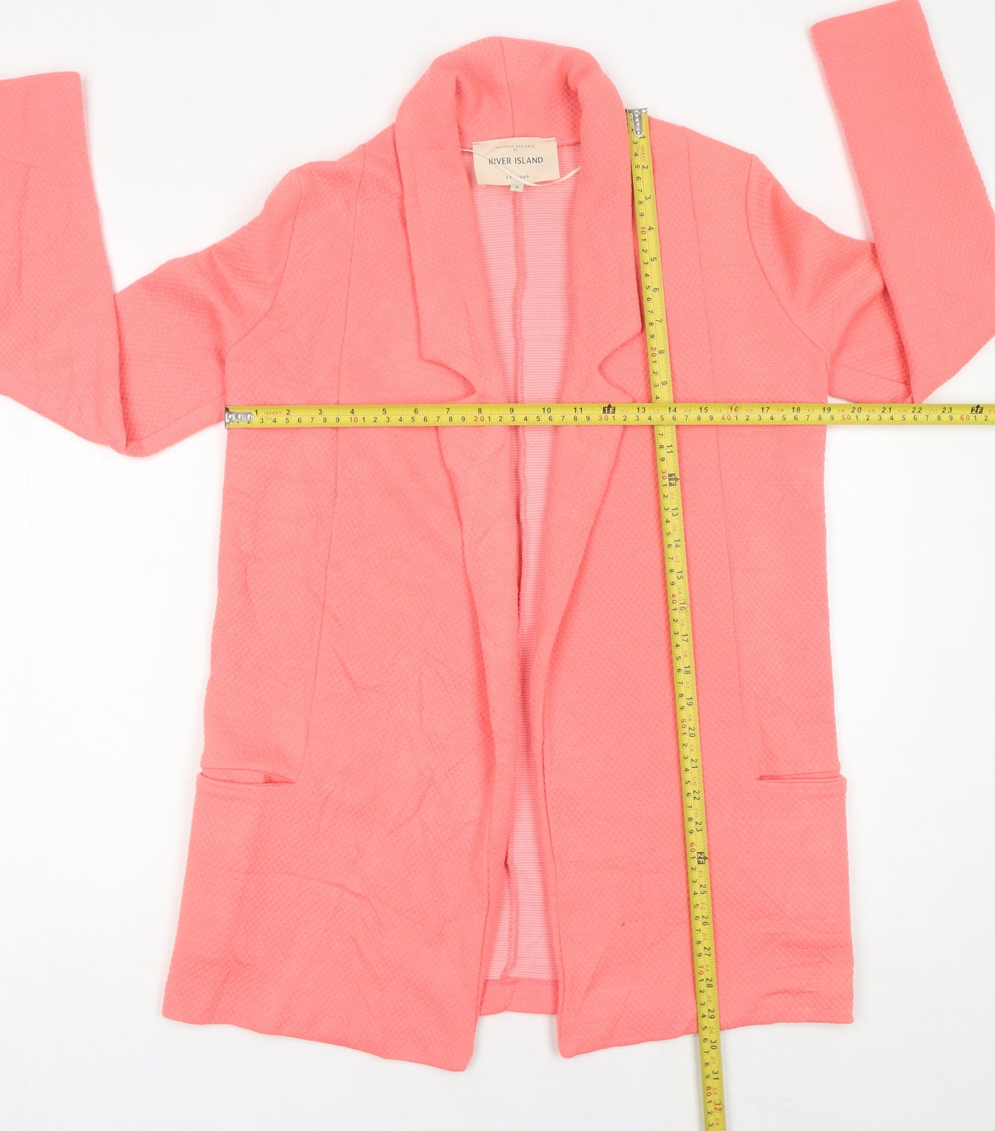 River Island Women’s Pink Shawl Collar Blazer Size 8