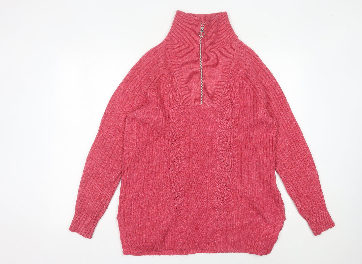 Womens UK Size M Marks and Spencer Pink Pullover Jumper