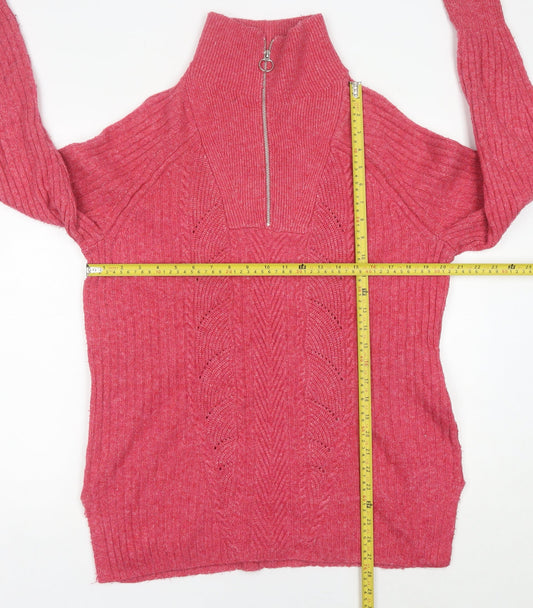 Womens UK Size M Marks and Spencer Pink Pullover Jumper