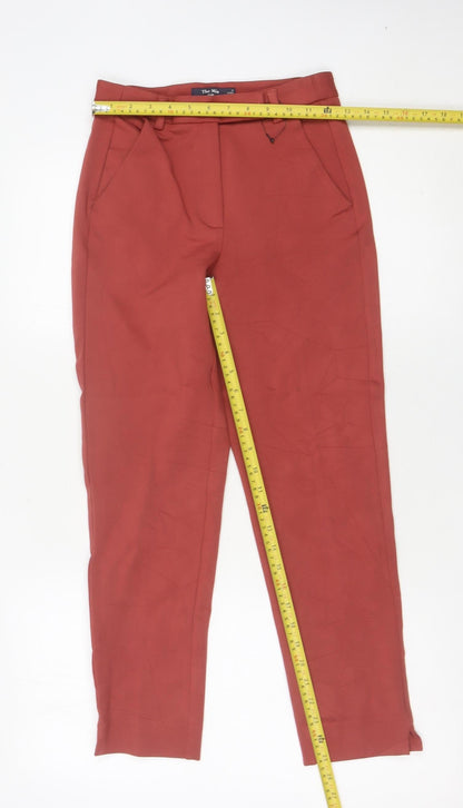 Womens UK Size 6 Marks and Spencer Slim Fit Business Casual Workwear Red Trouser