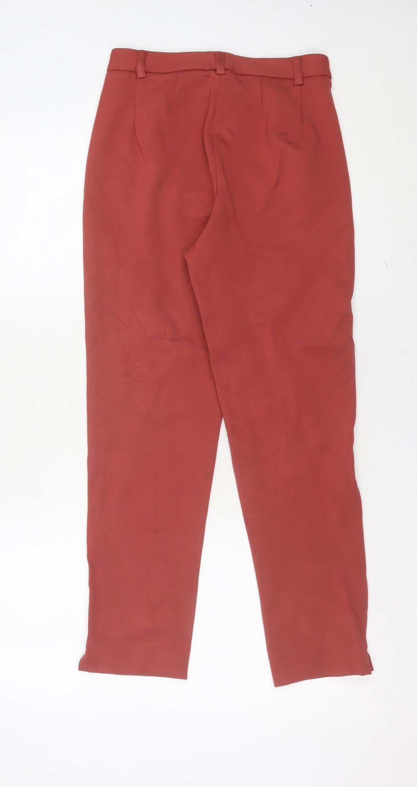 Womens UK Size 6 Marks and Spencer Slim Fit Business Casual Workwear Red Trouser