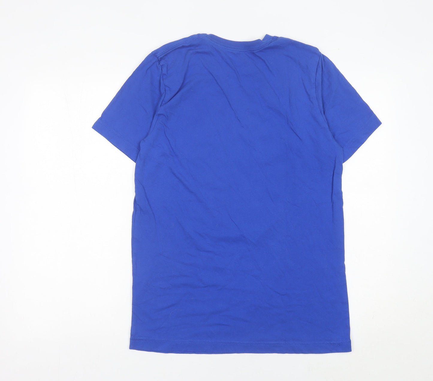 Wishmas Men's Blue M Christmas Graphic Short Sleeve Cotton T-Shirt