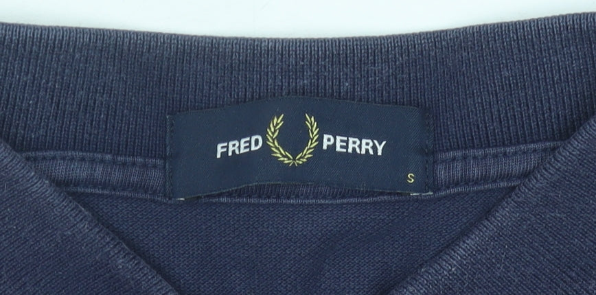 Fred Perry Mens Blue Slim Fit Polo Shirt S Short Sleeve Cotton
