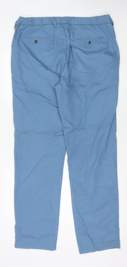 Marks and Spencer Men’s Blue Chino Trousers 38W 33L Straight Leg