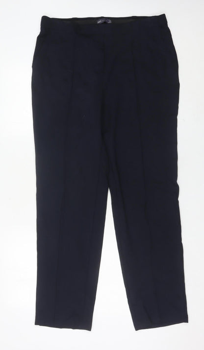 Womens UK Size 14 Marks and Spencer Regular Fit Dress Pants Black Trousers