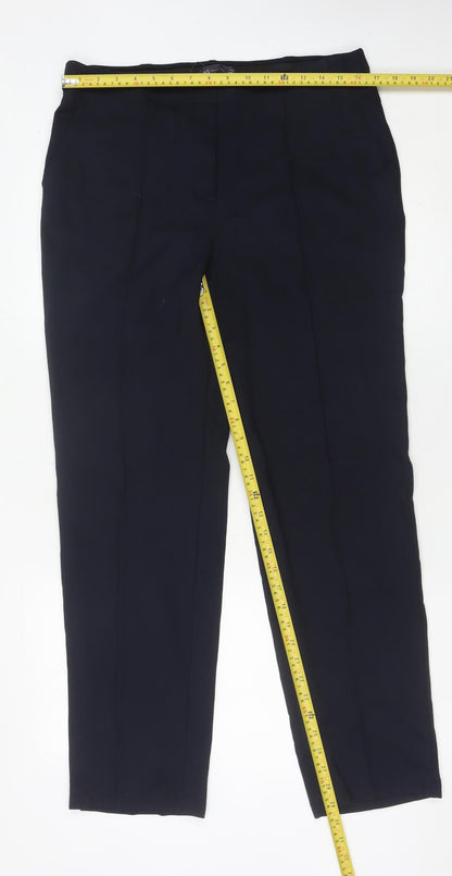Womens UK Size 14 Marks and Spencer Regular Fit Dress Pants Black Trousers