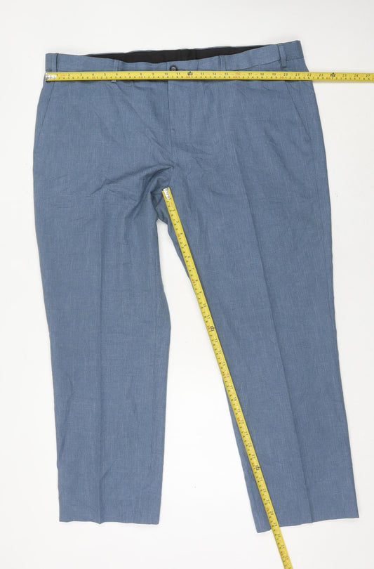 Marks and Spencer Men’s Blue Dress Pants 44W 29L Regular Fit