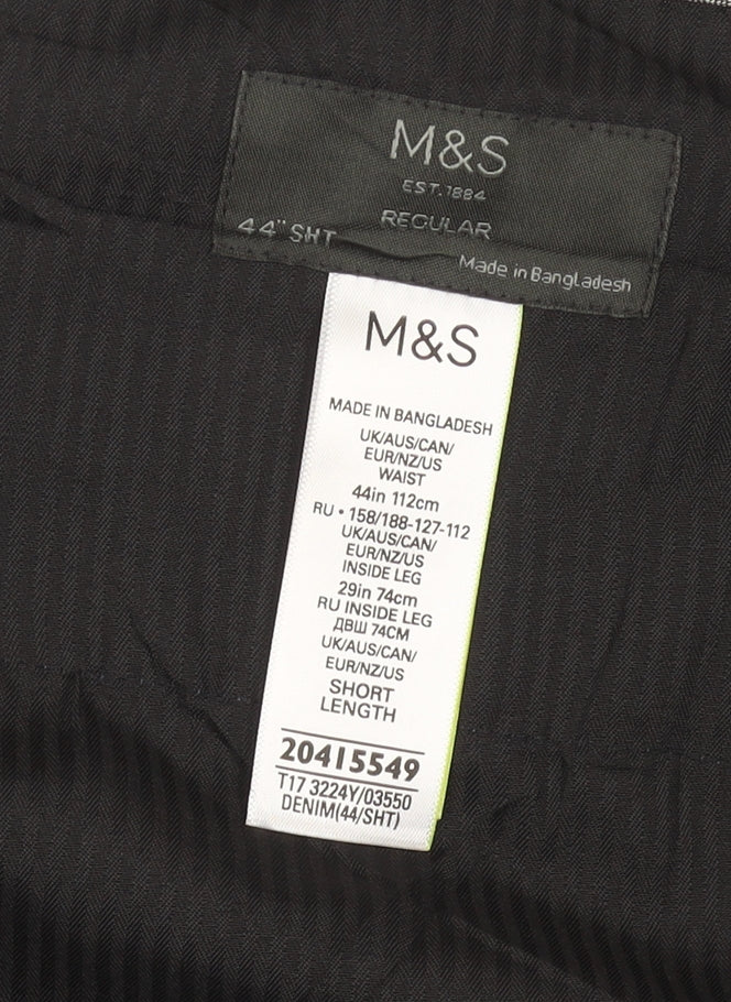 Marks and Spencer Men’s Blue Dress Pants 44W 29L Regular Fit