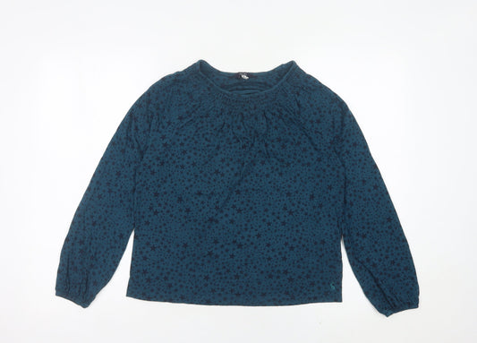 Womens UK Size 8 Joules Blue Tunic Blouse