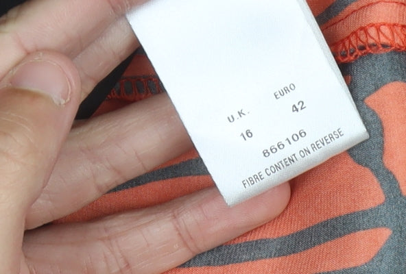 Minuet Petite Women’s Red Sheath Dress Size 16 Ruched Scoop Neck