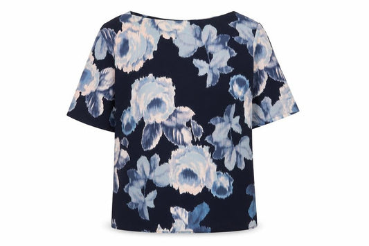 Womens UK Size 12 Betty Jackson Black Multicoloured Basic Blouse