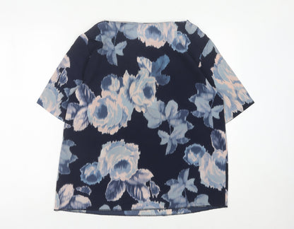 Betty Jackson Black Womens Floral Blouse Size 12 Multicoloured