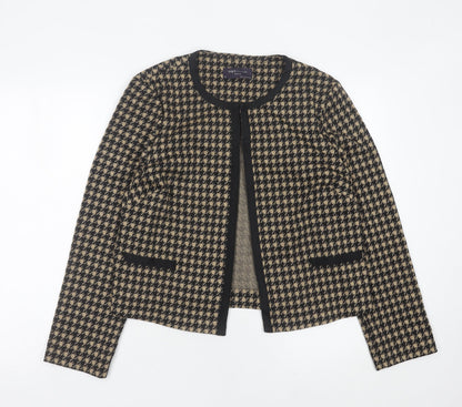 Marks and Spencer Womens Black Houndstooth Slim Fit Suit Jacket Size 16