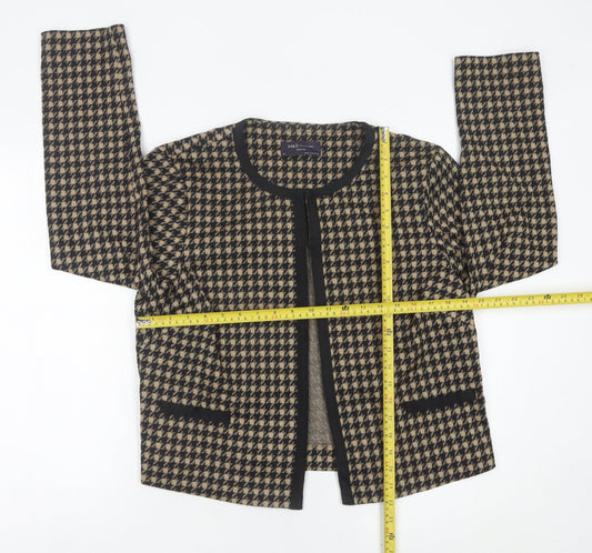 Marks and Spencer Womens Black Houndstooth Slim Fit Suit Jacket Size 16