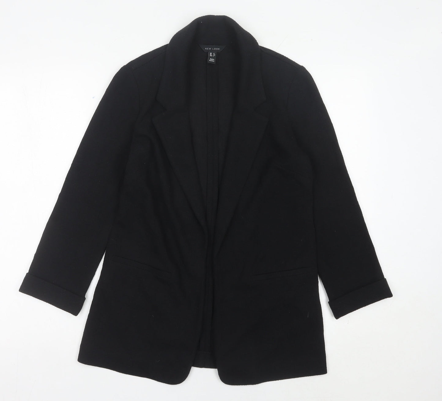 New Look Women Black Size 6 Regular Fit Single Breasted Blazer