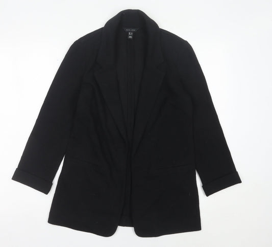 New Look Women Black Size 6 Regular Fit Single Breasted Blazer
