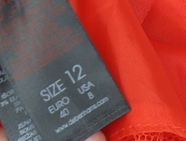 Debenhams Women’s Red Floral Lace Fit & Flare Dress Size 12