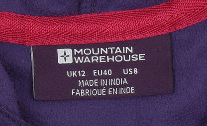 Womens UK Size 12 Mountain Warehouse Purple Pullover Hoodie