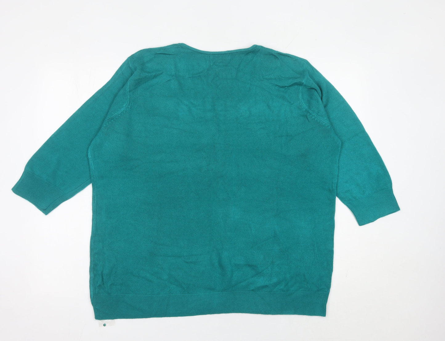 Womens UK Size XL BM Green Pullover Jumper