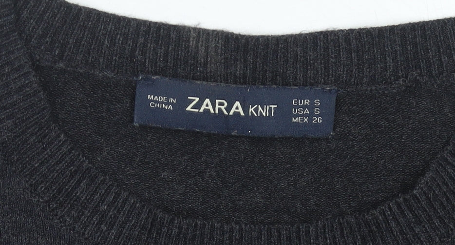 Womens UK Size 8 Zara Black Pullover Jumper