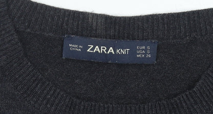 Womens UK Size 8 Zara Black Pullover Jumper