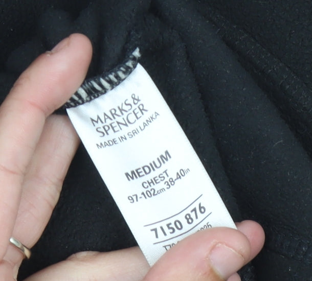 Mens UK Size M Marks and Spencer Black Basic Jacket