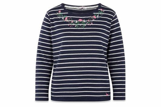 Womens UK Size M Country Rose Blue Pullover Jumper