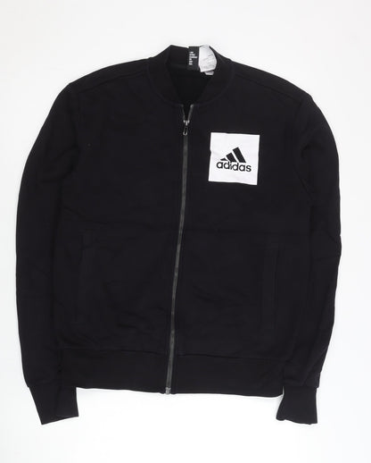 Adidas Men’s Black Track Jacket M Full Zip Sports Casual