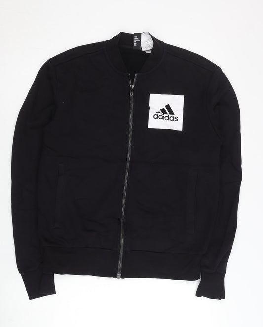 Adidas Men’s Black Track Jacket M Full Zip Sports Casual