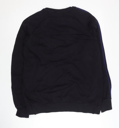 Adidas Men Black L Pullover Sweatshirt Crew Neck Sportswear