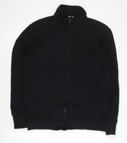 Puma Men’s Black Full Zip Basic Jacket Size L Regular Fit