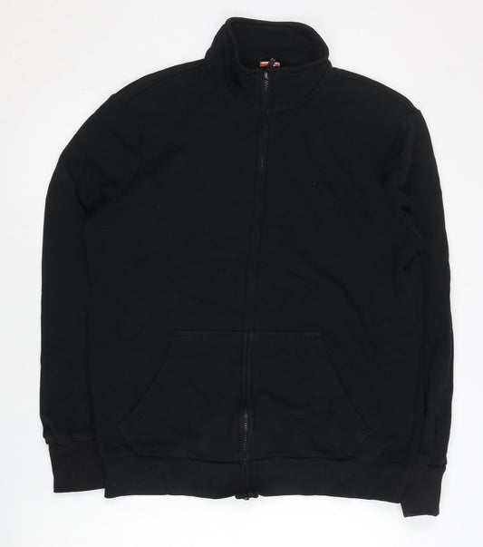Puma Men’s Black Full Zip Basic Jacket Size L Regular Fit