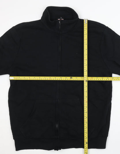 Puma Men’s Black Full Zip Basic Jacket Size L Regular Fit