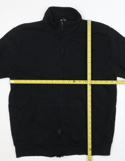 Puma Men’s Black Full Zip Basic Jacket Size L Regular Fit