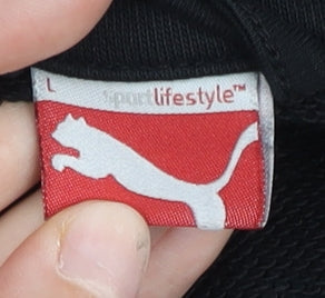 Puma Men’s Black Full Zip Basic Jacket Size L Regular Fit