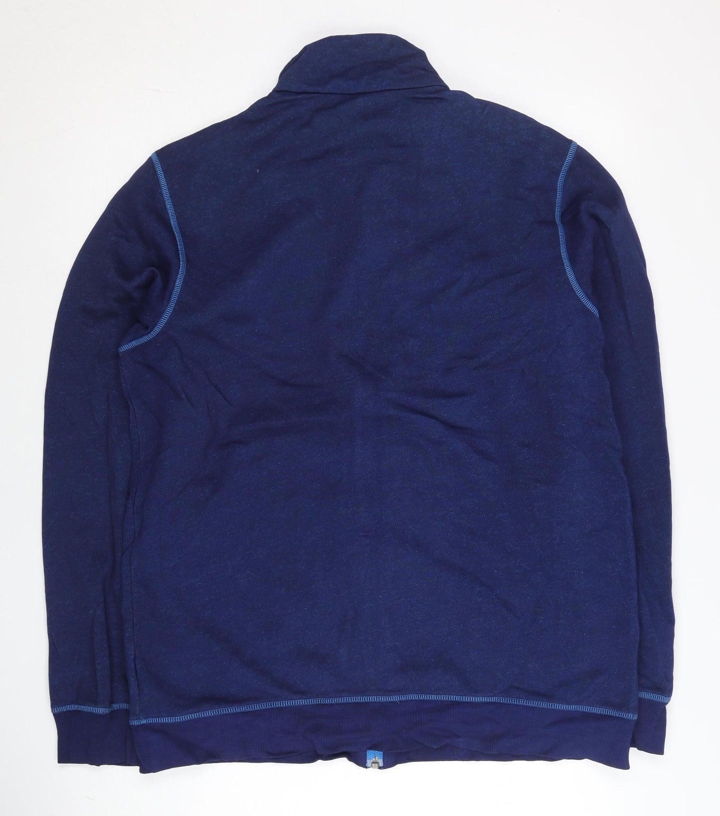 Adidas Men’s Blue Track Jacket L Regular Fit Full Zip Cotton Blend
